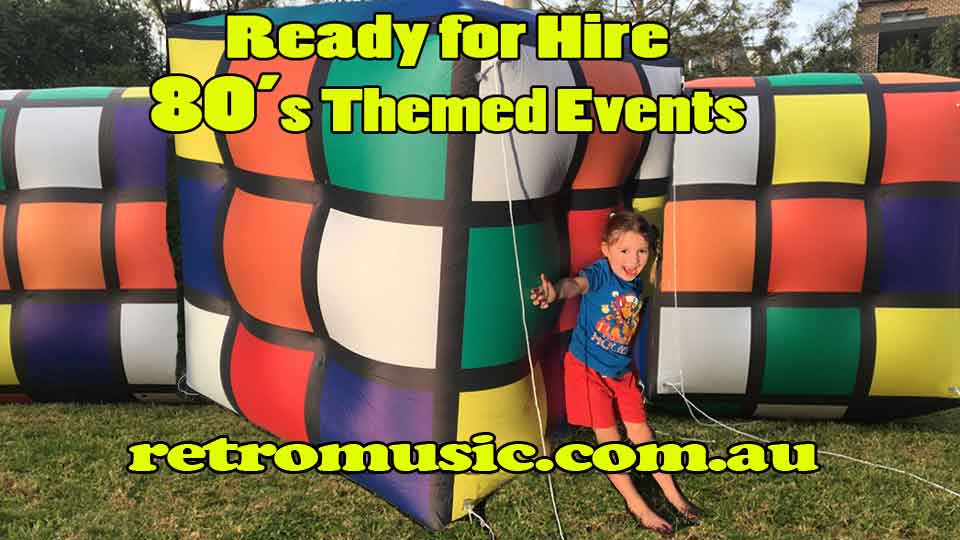 80s prop hire Rubik Cubes for themed events